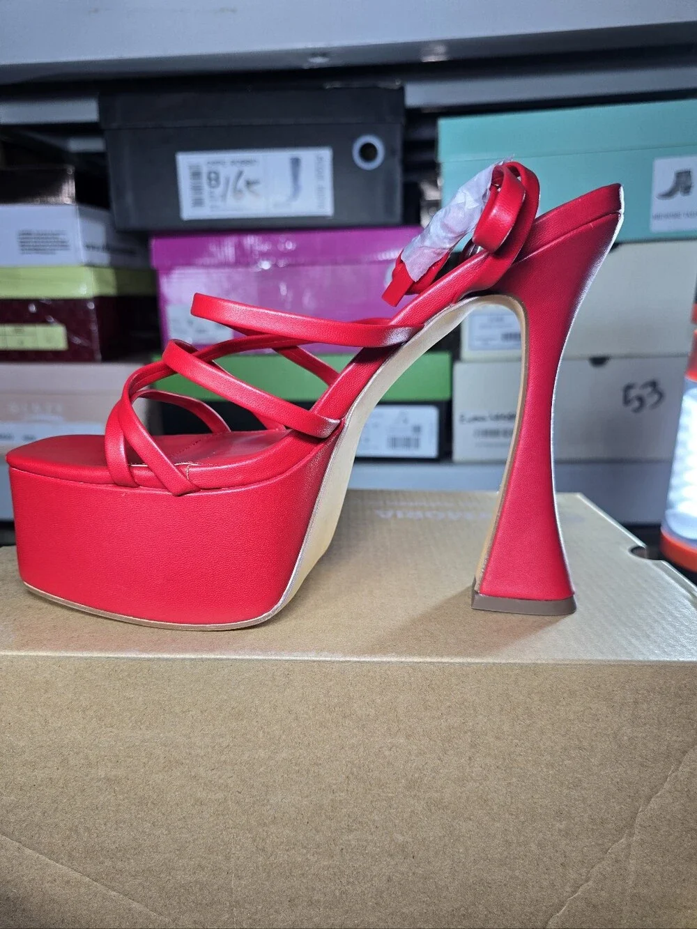 Liliana “CHAI” Red Platform Heels – Women’s Size 8 – New in Box